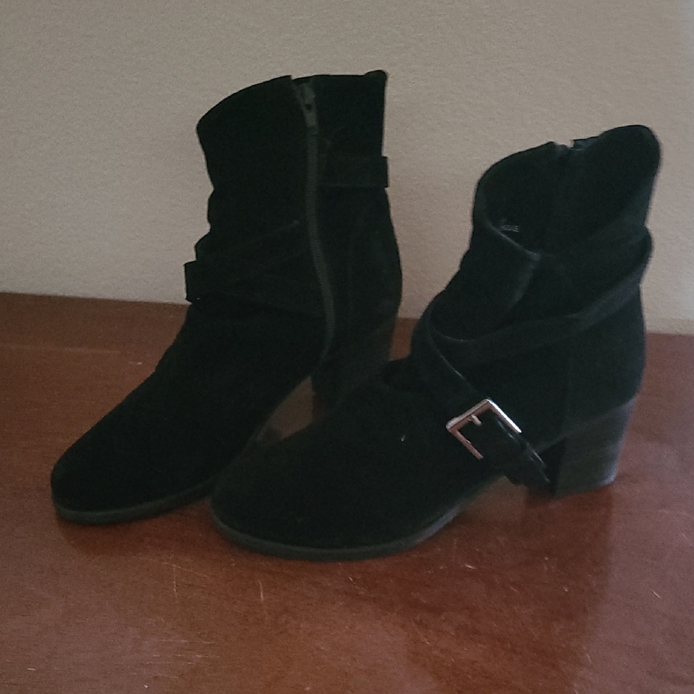 Matisse Black Ankle Booties with Buckle